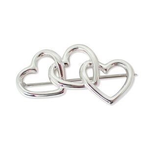 Tiffany & Co 925 Triple Heart Brooch J122-44